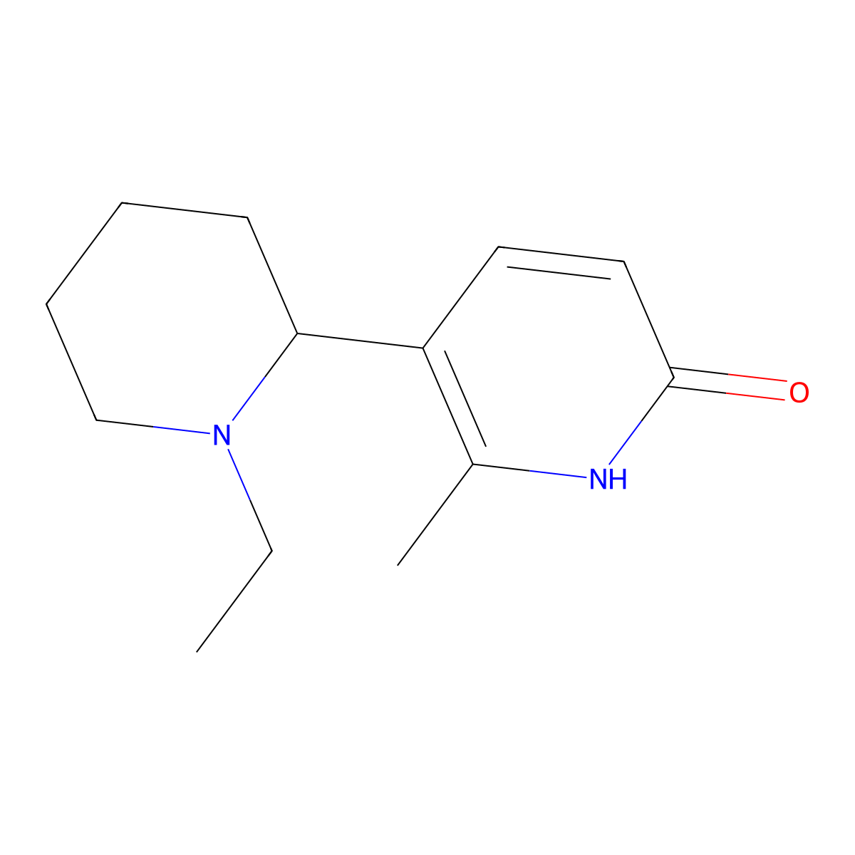 5-(1-Ethylpiperidin-2-yl)-6-methylpyridin-2(1H)-one molecular structure, CAS 1352498-08-8