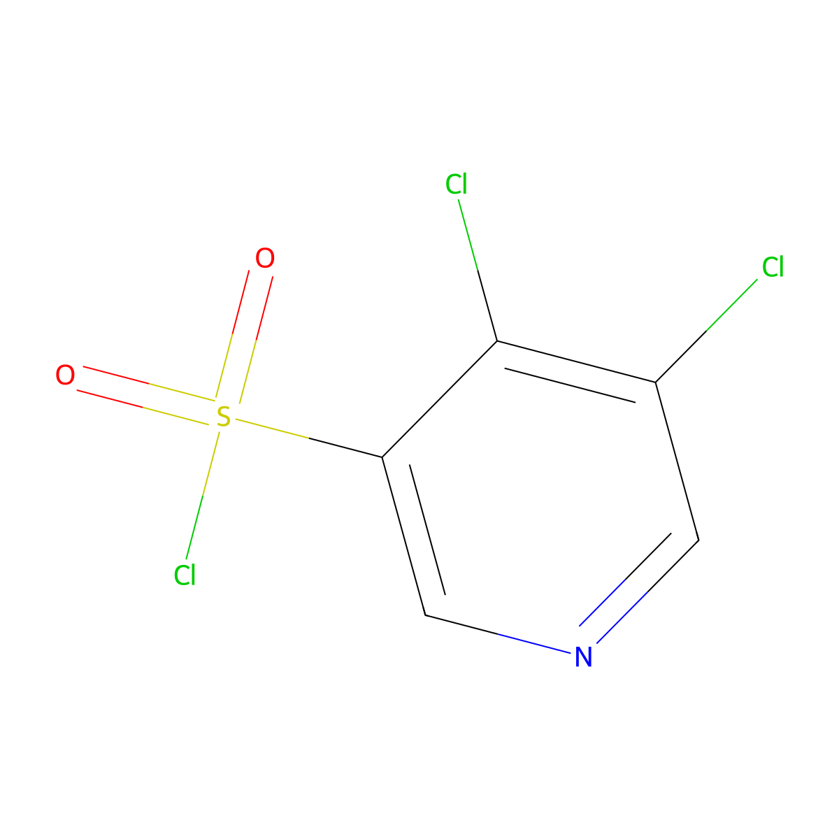 4,5-Dichloropyridine-3-sulfonyl chloride molecular structure, CAS 1352498-23-7