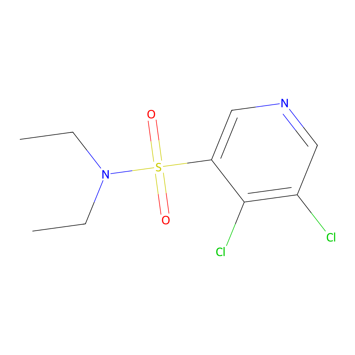 4,5-Dichloro-N,N-diethylpyridine-3-sulfonamide molecular structure, CAS 1352498-32-8