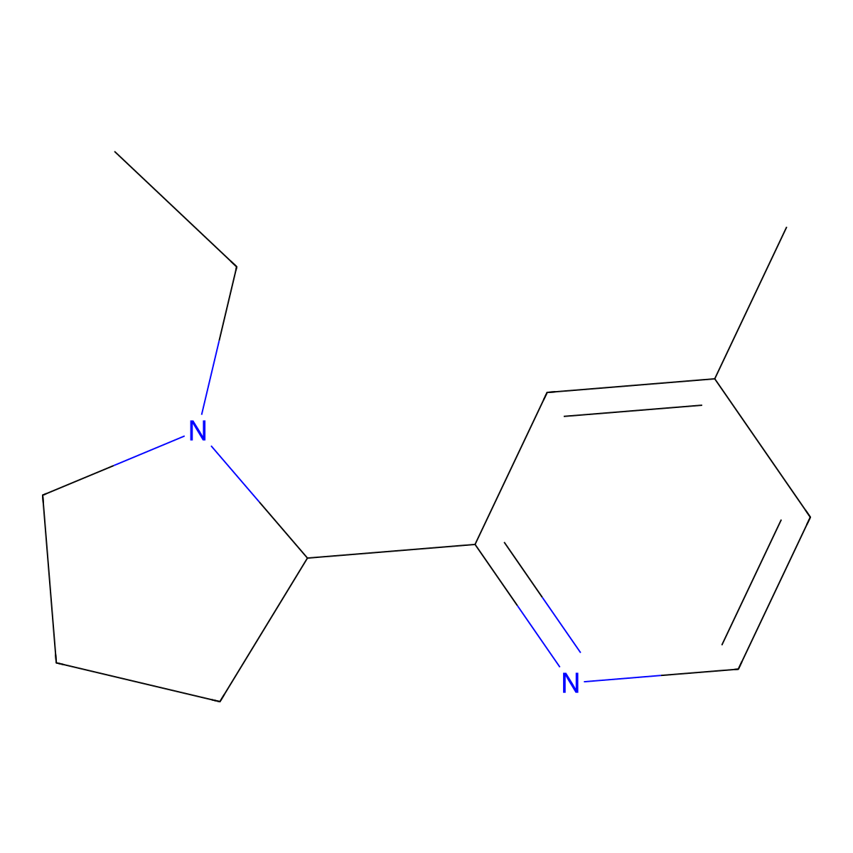 2-(1-Ethylpyrrolidin-2-yl)-4-methylpyridine molecular structure, CAS 1352499-47-8