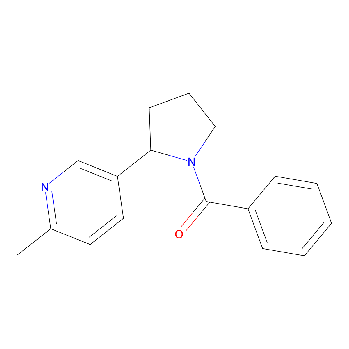 (2-(6-Methylpyridin-3-yl)pyrrolidin-1-yl)(phenyl)methanone molecular structure, CAS 1352499-64-9