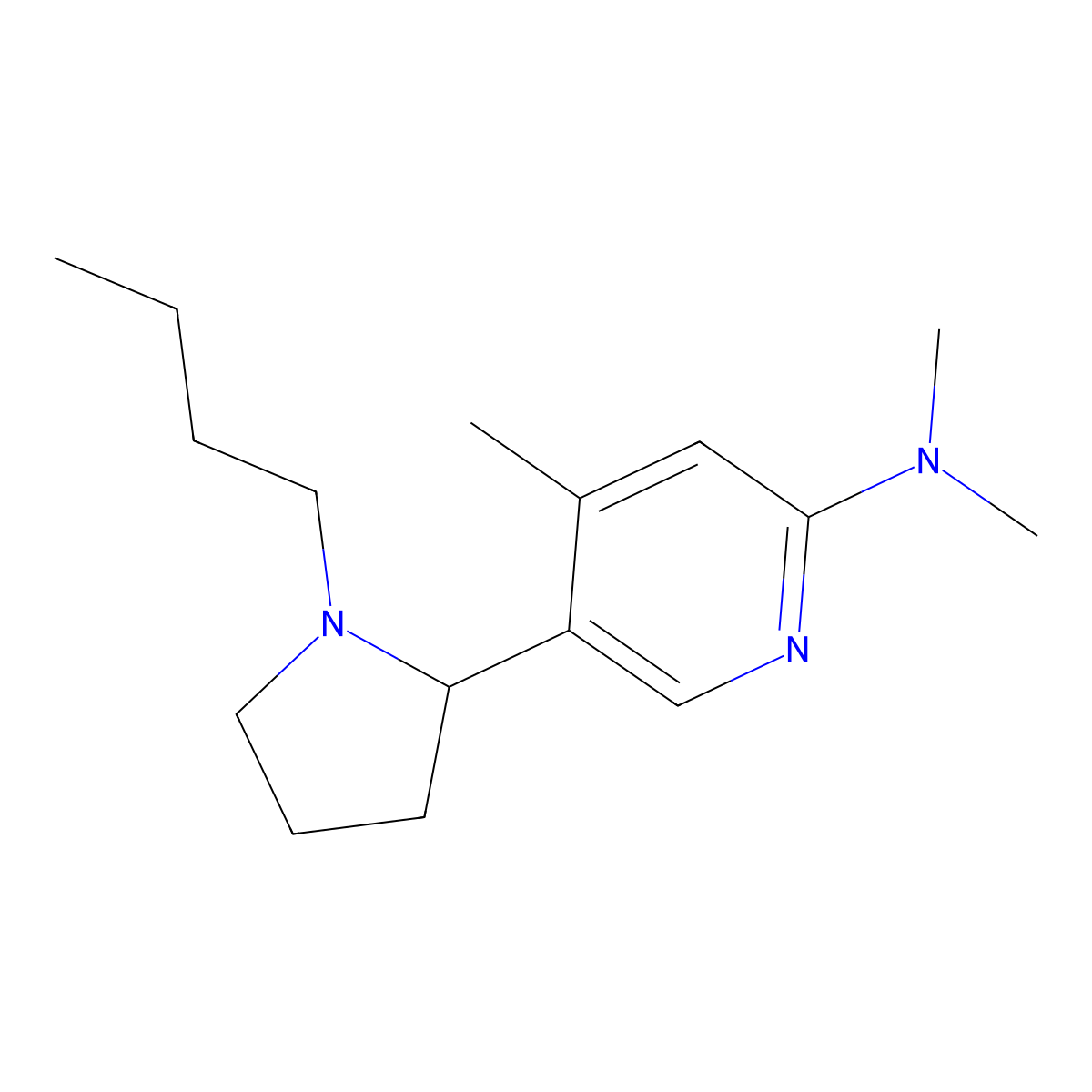 5-(1-Butylpyrrolidin-2-yl)-N,N,4-trimethylpyridin-2-amine molecular structure, CAS 1352499-90-1