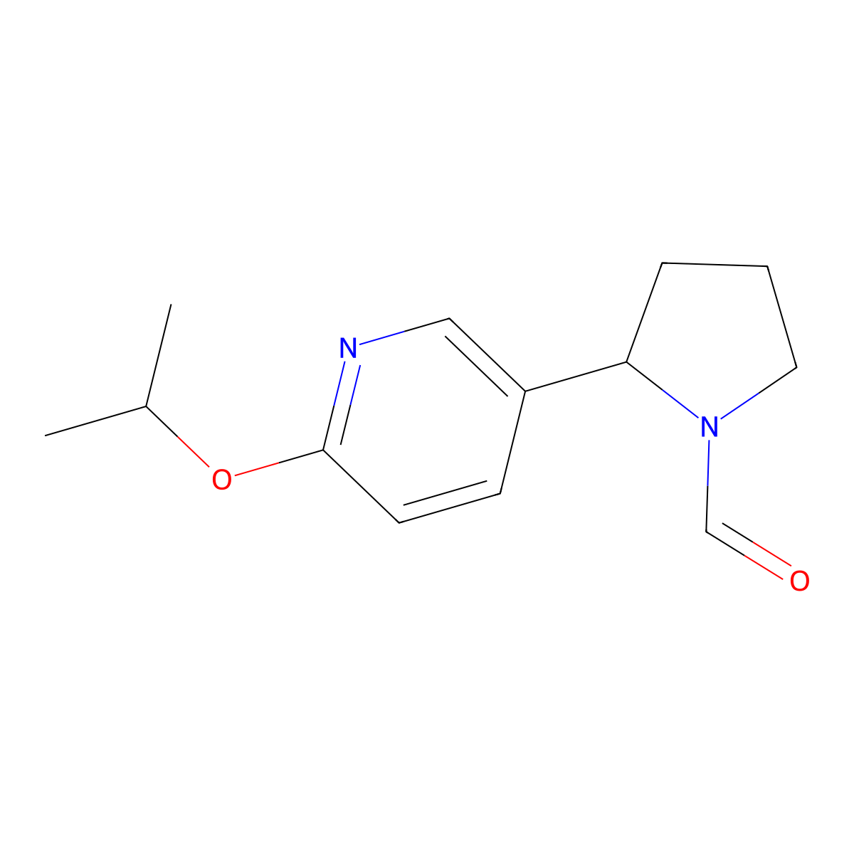 2-(6-Isopropoxypyridin-3-yl)pyrrolidine-1-carbaldehyde molecular structure, CAS 1352500-50-5