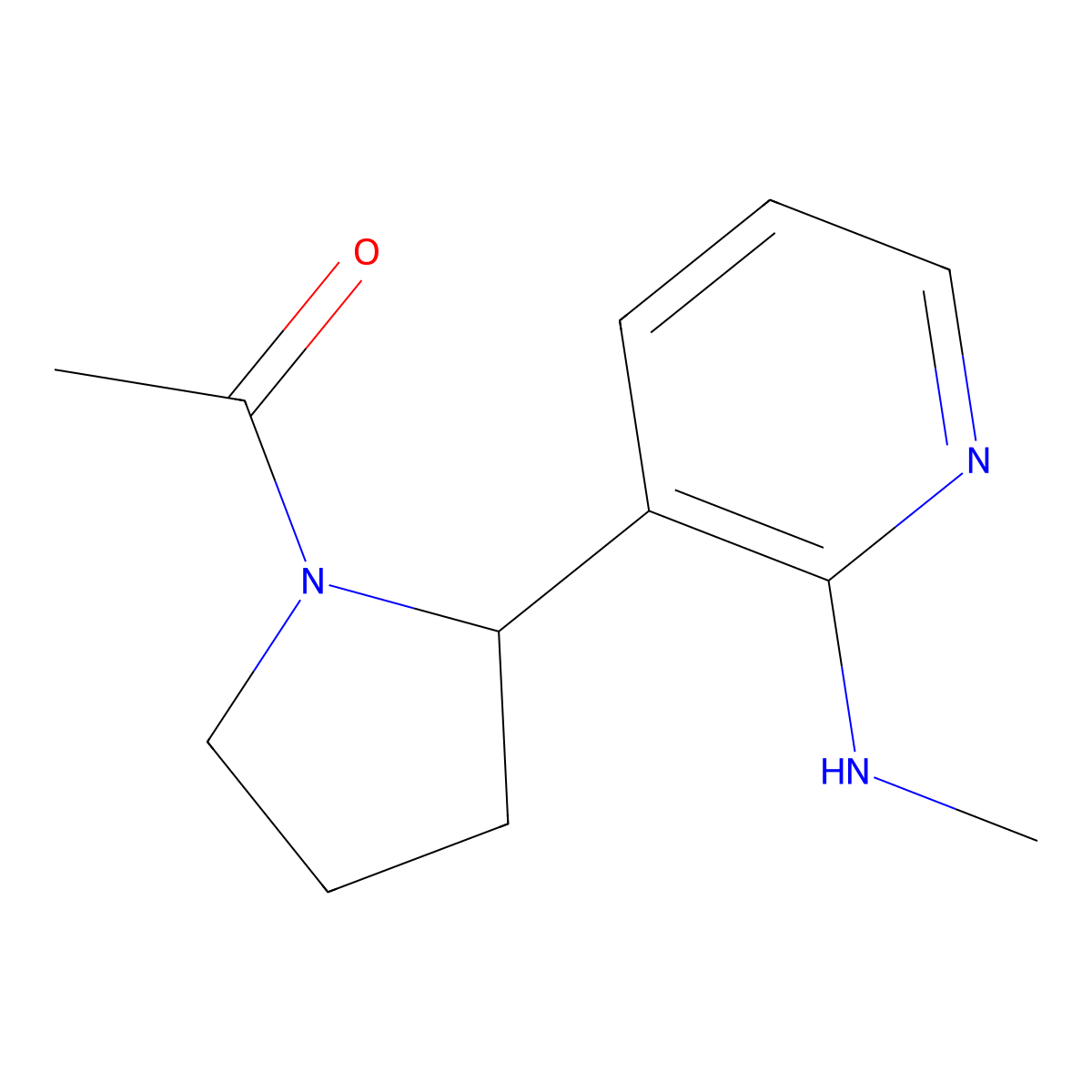 1-(2-(2-(Methylamino)pyridin-3-yl)pyrrolidin-1-yl)ethanone molecular structure, CAS 1352500-65-2