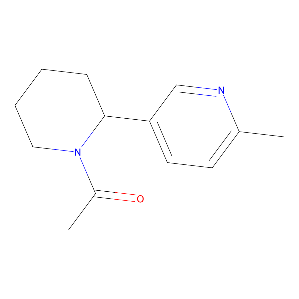 1-(2-(6-Methylpyridin-3-yl)piperidin-1-yl)ethanone molecular structure, CAS 1352502-93-2