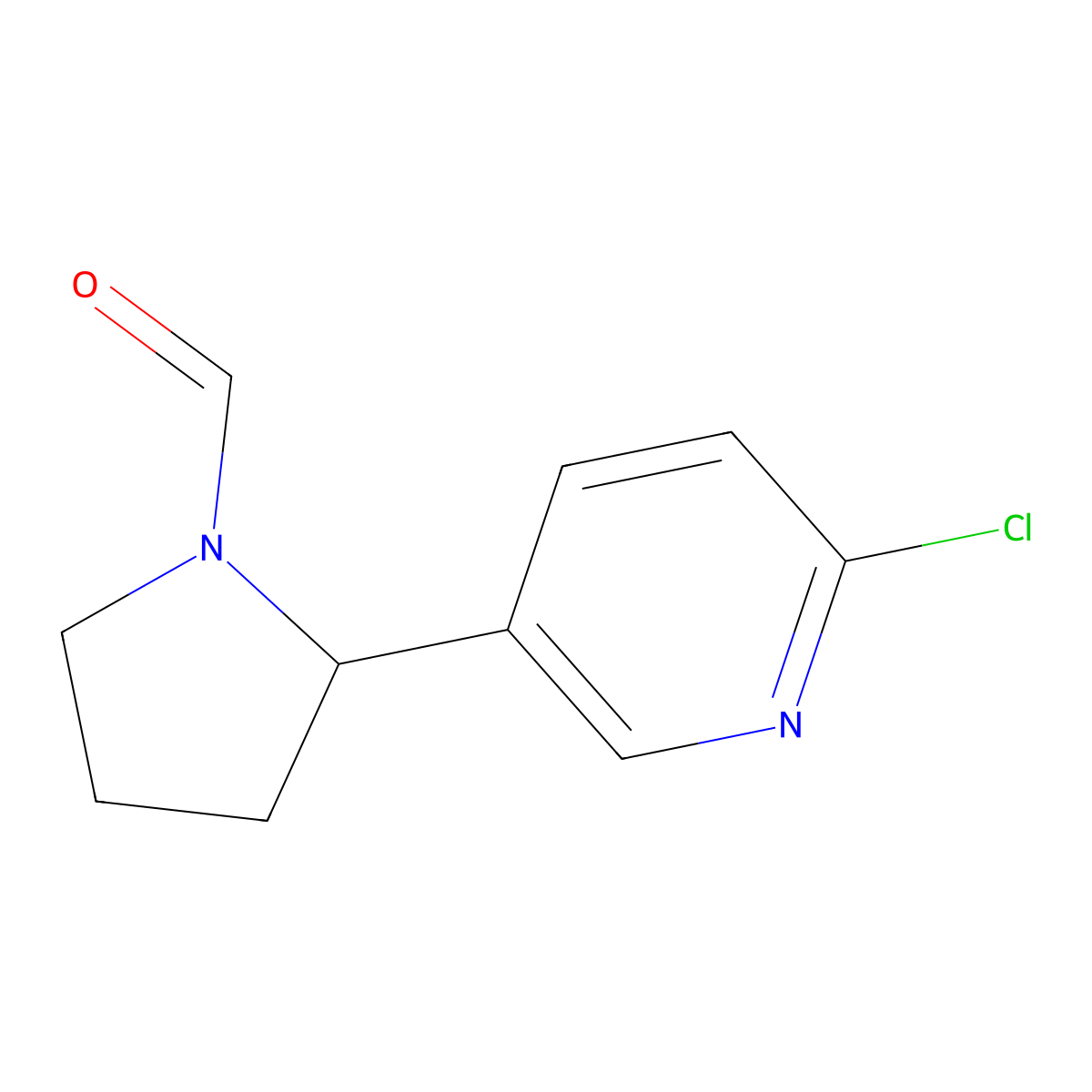 2-(6-Chloropyridin-3-yl)pyrrolidine-1-carbaldehyde molecular structure, CAS 1352503-24-2