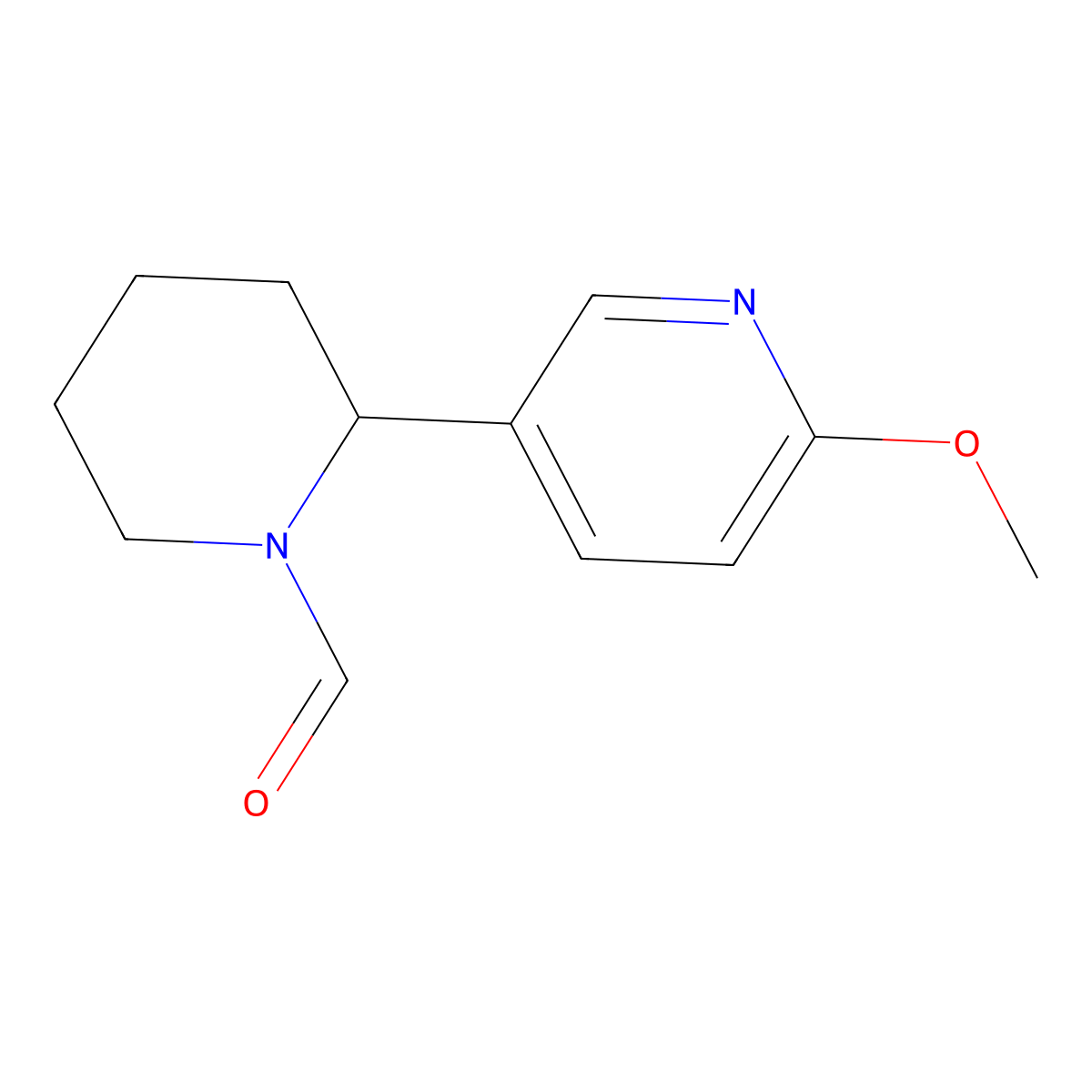 2-(6-Methoxypyridin-3-yl)piperidine-1-carbaldehyde molecular structure, CAS 1352503-50-4