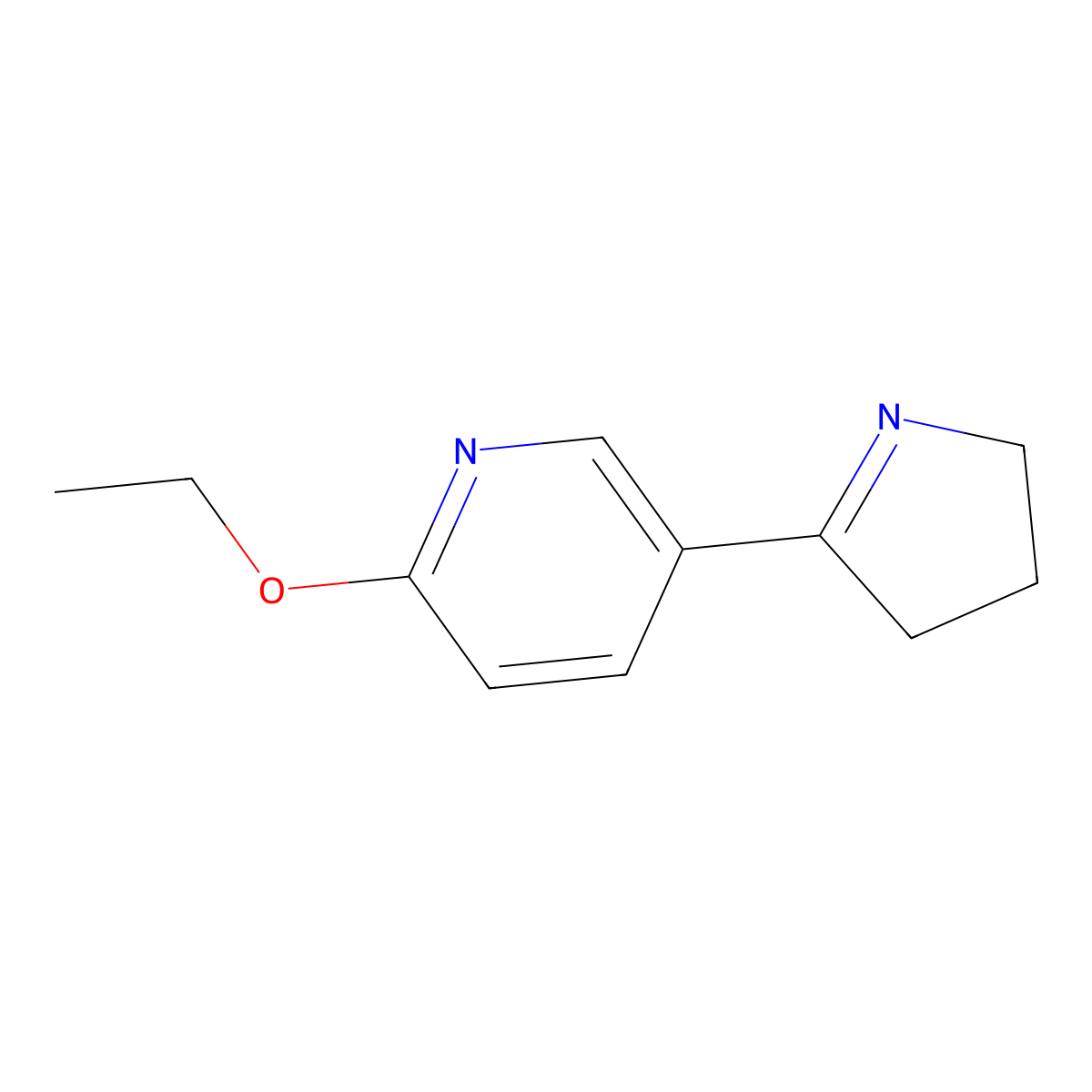 5-(3,4-Dihydro-2H-pyrrol-5-yl)-2-ethoxypyridine molecular structure, CAS 1352503-65-1