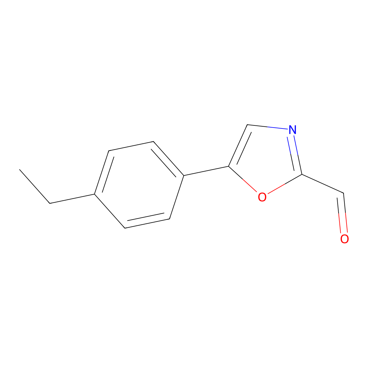 5-(4-Ethylphenyl)oxazole-2-carbaldehyde molecular structure, CAS 1352503-88-8