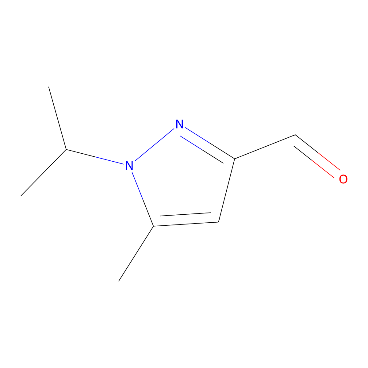 1-Isopropyl-5-methyl-1H-pyrazole-3-carbaldehyde molecular structure, CAS 1352504-17-6
