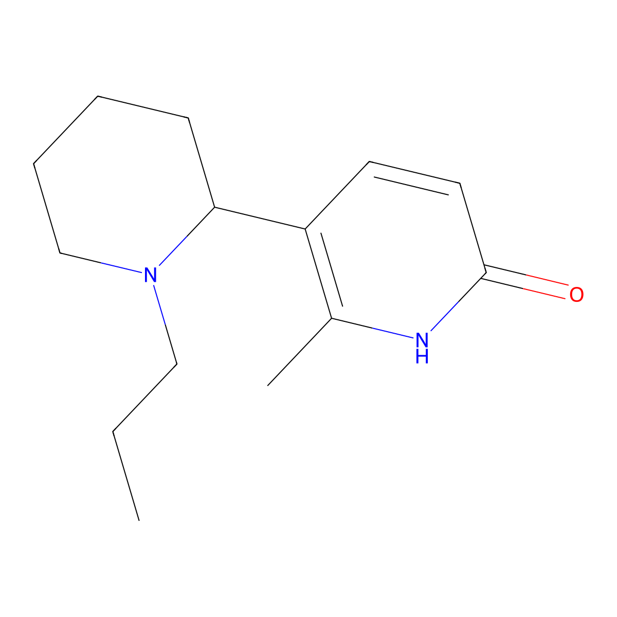 6-Methyl-5-(1-propylpiperidin-2-yl)pyridin-2(1H)-one molecular structure, CAS 1352504-24-5