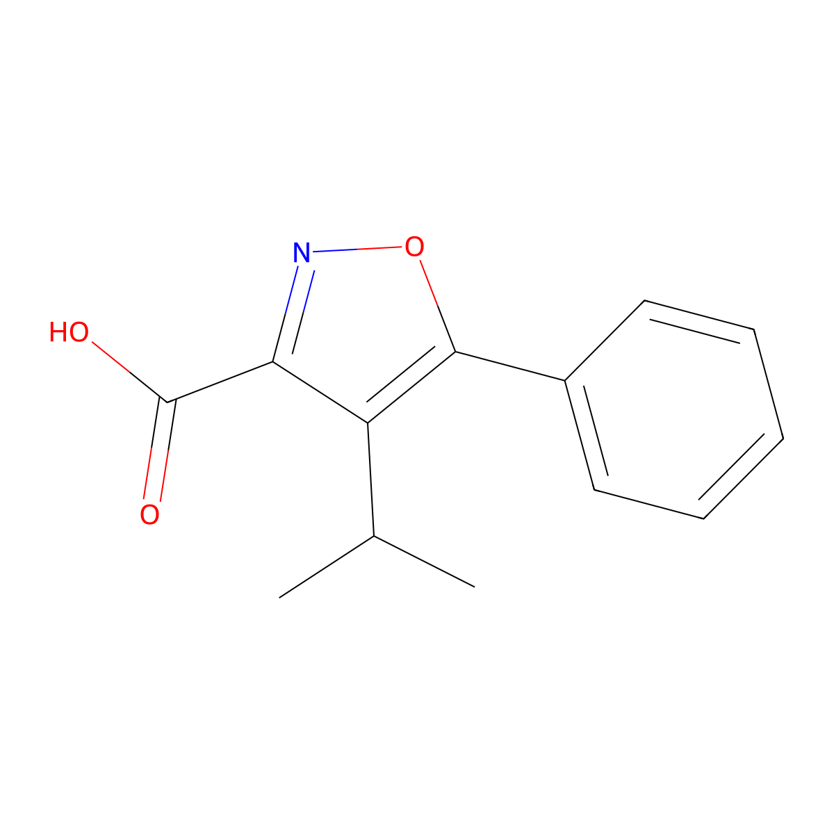 4-Isopropyl-5-phenylisoxazole-3-carboxylic acid molecular structure, CAS 1352504-60-9