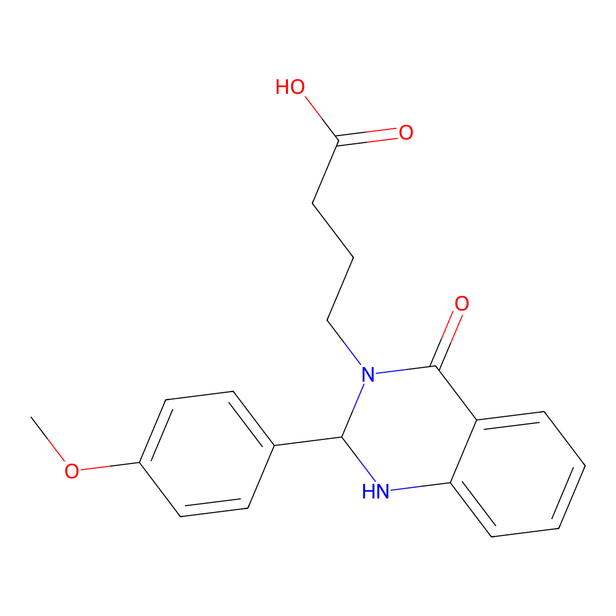 4-[2-(4-methoxyphenyl)-4-oxo-1,4-dihydroquinazolin-3(2H)-yl]butanoic acid molecular structure, CAS 1352504-92-7