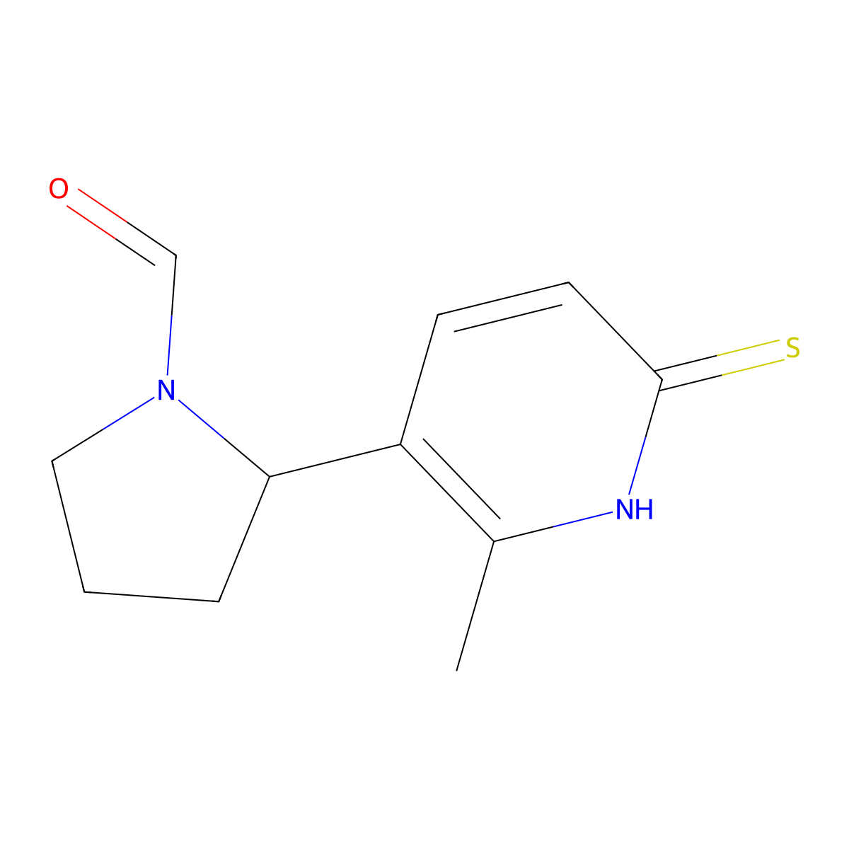 2-(6-Mercapto-2-methylpyridin-3-yl)pyrrolidine-1-carbaldehyde molecular structure, CAS 1352504-95-0