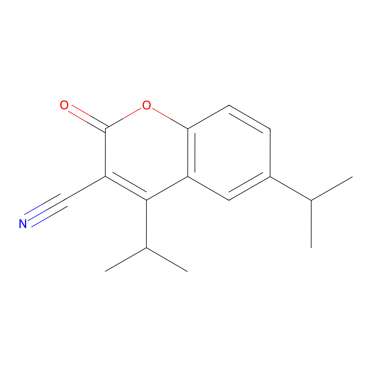 4,6-Diisopropyl-2-oxo-2H-chromene-3-carbonitrile molecular structure, CAS 1352504-96-1