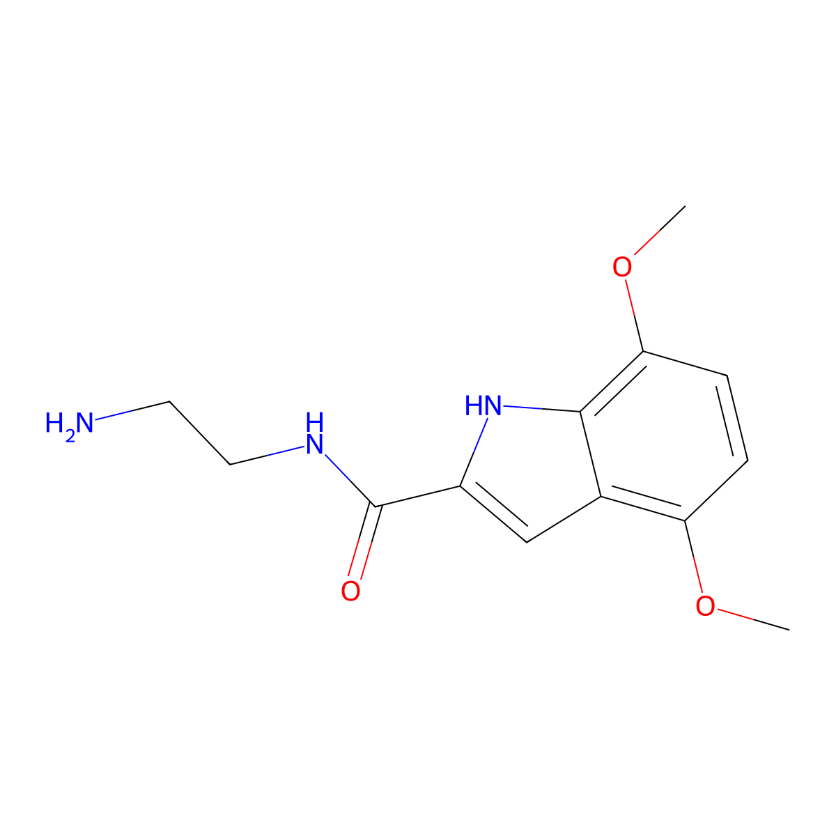 N-(2-aminoethyl)-4,7-dimethoxy-1H-indole-2-carboxamide molecular structure, CAS 1352504-98-3