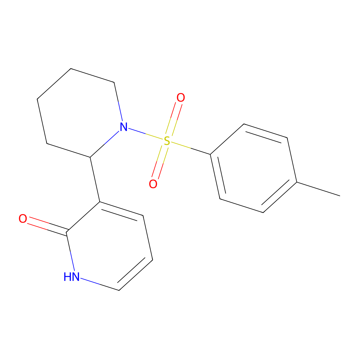 3-(1-Tosylpiperidin-2-yl)pyridin-2(1H)-one molecular structure, CAS 1352505-26-0