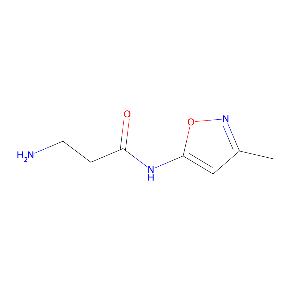 3-amino-N-(3-methylisoxazol-5-yl)propanamide molecular structure, CAS 1352505-84-0