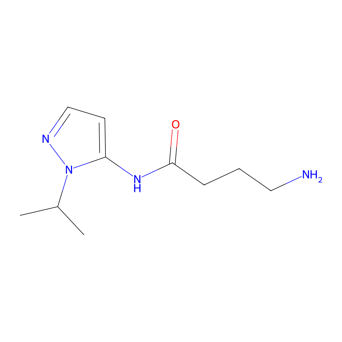 4-amino-N-(1-isopropyl-1H-pyrazol-5-yl)butanamide molecular structure, CAS 1352505-90-8