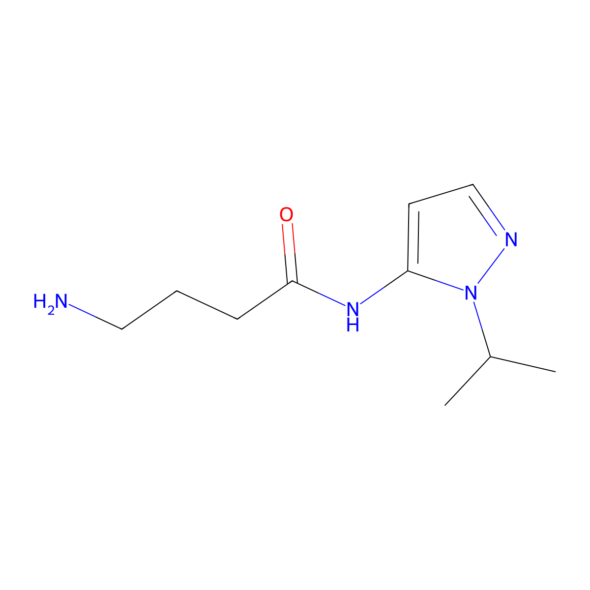 4-amino-N-(1-isopropyl-1H-pyrazol-5-yl)butanamide molecular structure, CAS 1352505-90-8