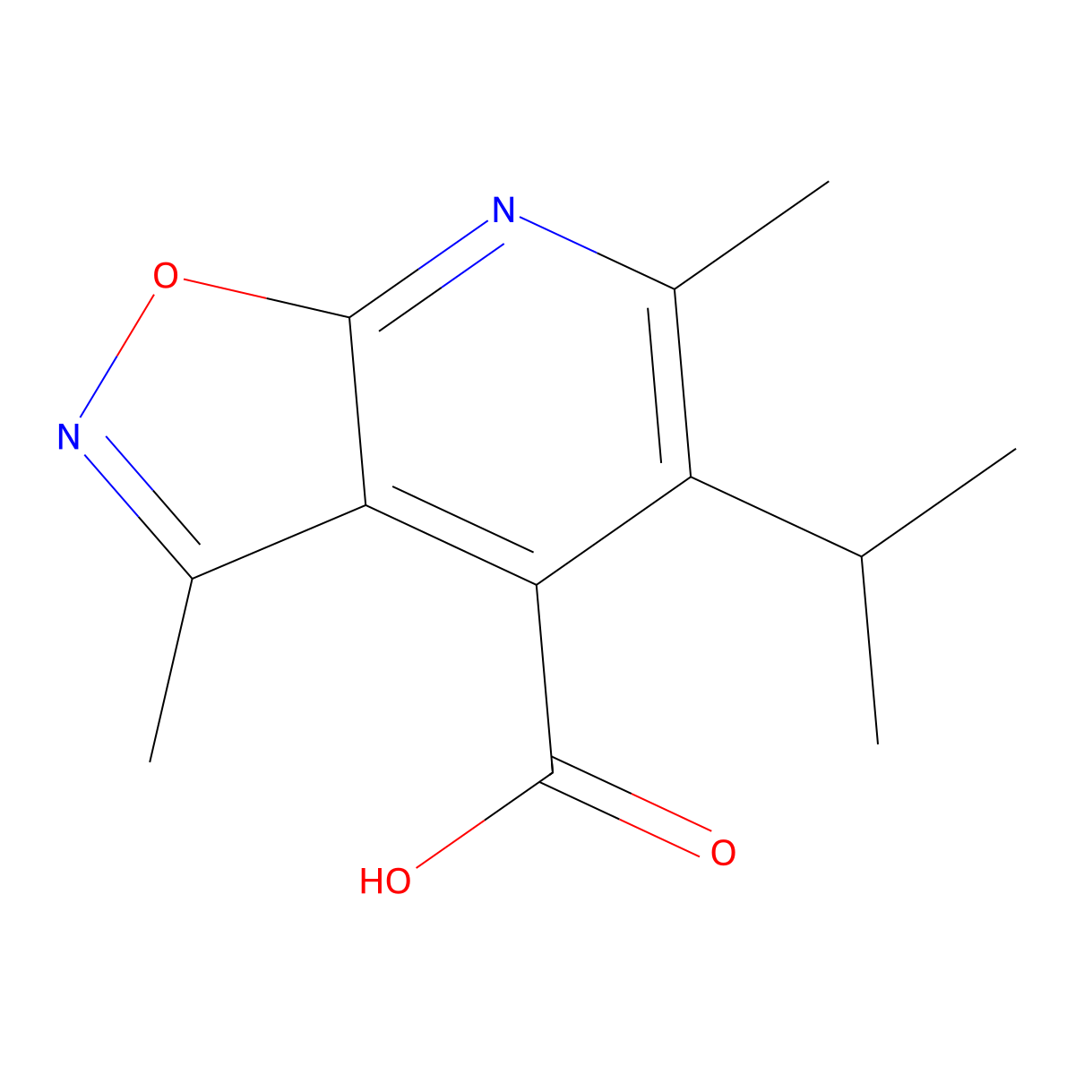 5-Isopropyl-3,6-dimethylisoxazolo[5,4-b]pyridine-4-carboxylic acid molecular structure, CAS 1352506-09-2