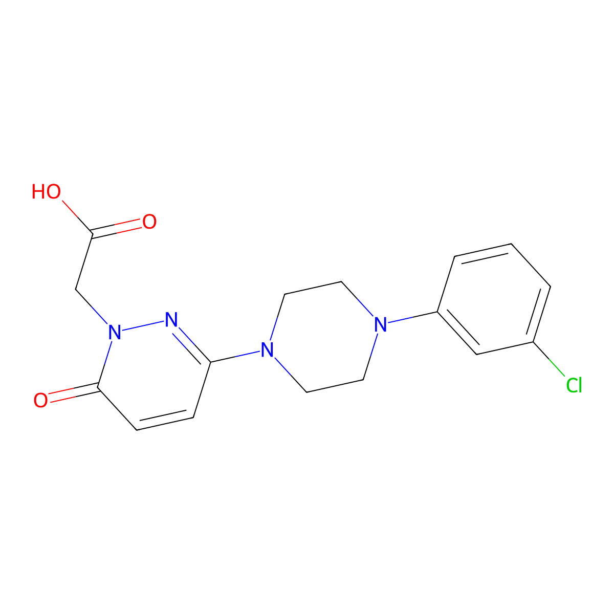 [3-[4-(3-Chlorophenyl)piperazin-1-yl]-6-oxopyridazin-1(6H)-yl]acetic acid molecular structure, CAS 1352506-14-9