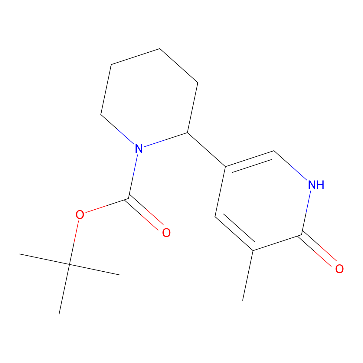 tert-Butyl 2-(6-hydroxy-5-methylpyridin-3-yl)piperidine-1-carboxylate molecular structure, CAS 1352506-42-3