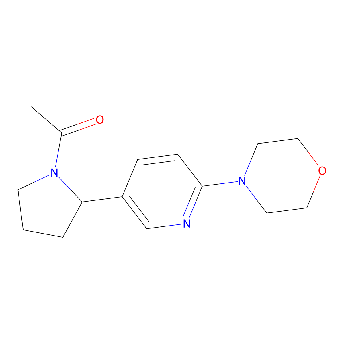 1-(2-(6-Morpholinopyridin-3-yl)pyrrolidin-1-yl)ethanone molecular structure, CAS 1352506-69-4