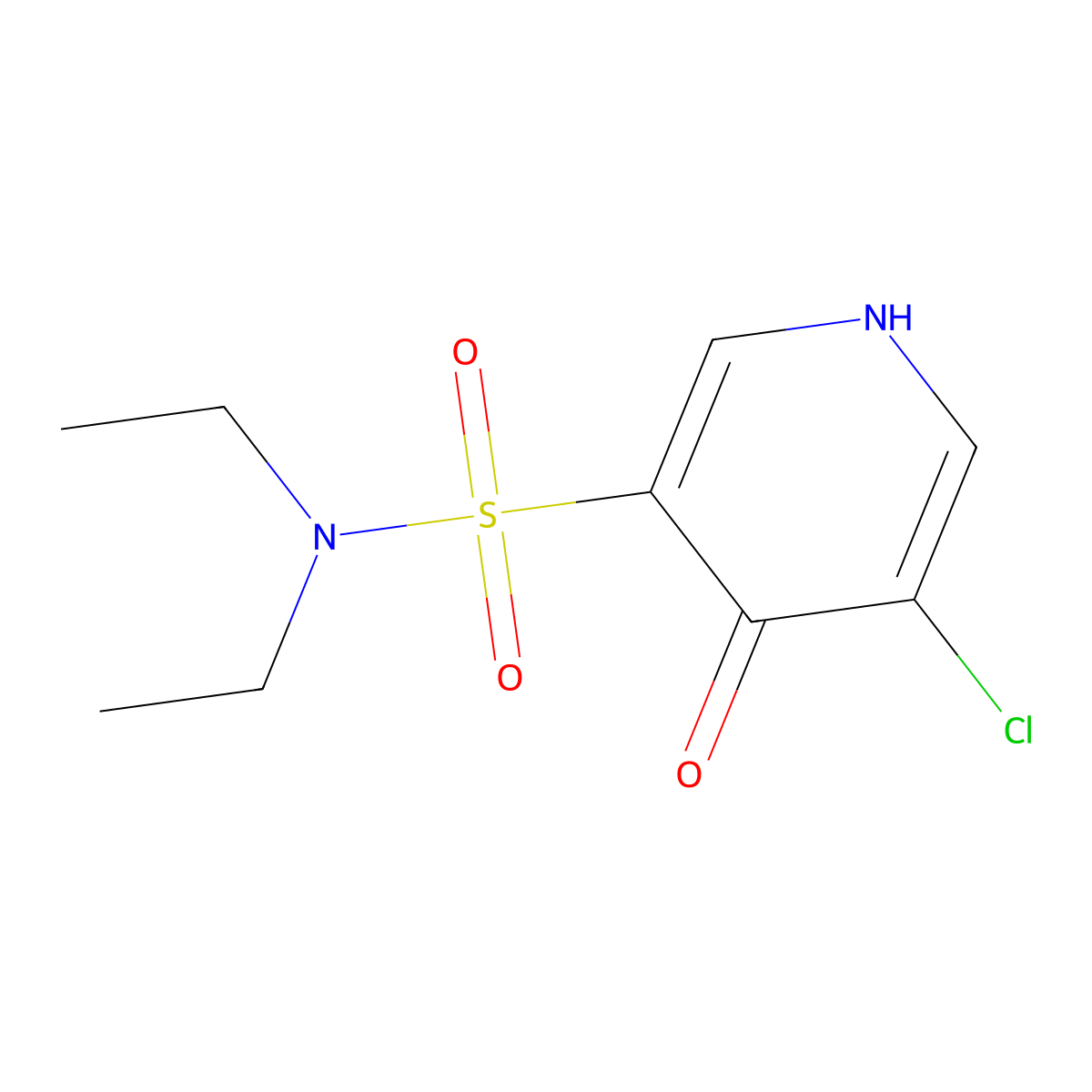 5-Chloro-N,N-diethyl-4-oxo-1,4-dihydropyridine-3-sulfonamide molecular structure, CAS 1352506-85-4