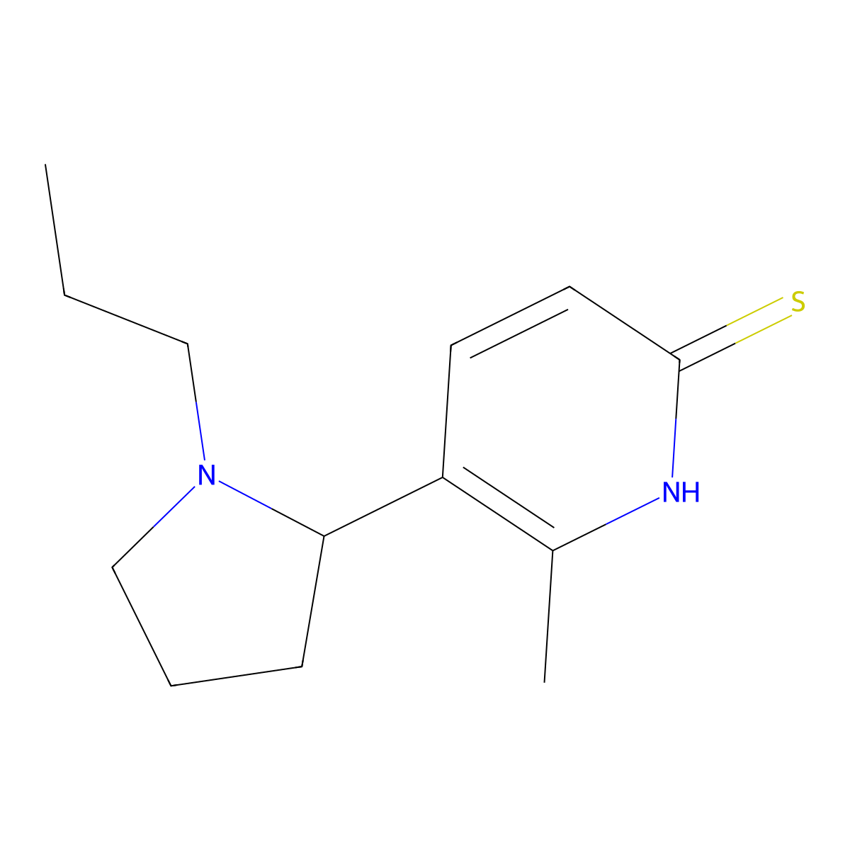 6-Methyl-5-(1-propylpyrrolidin-2-yl)pyridine-2-thiol molecular structure, CAS 1352507-35-7