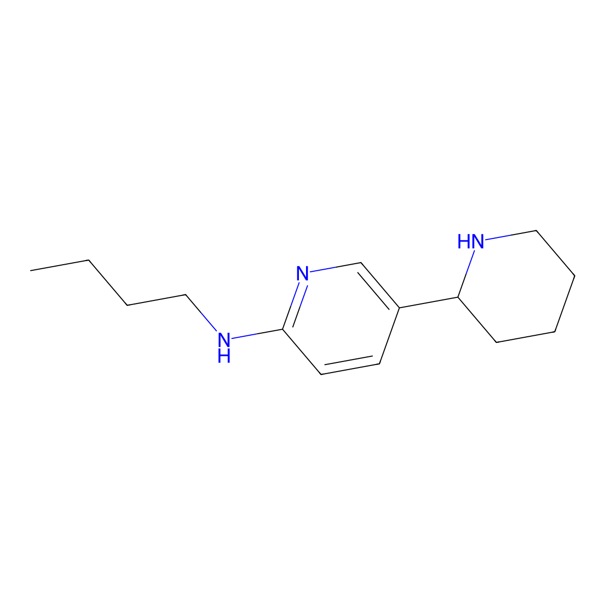 N-Butyl-5-(piperidin-2-yl)pyridin-2-amine molecular structure, CAS 1352507-38-0
