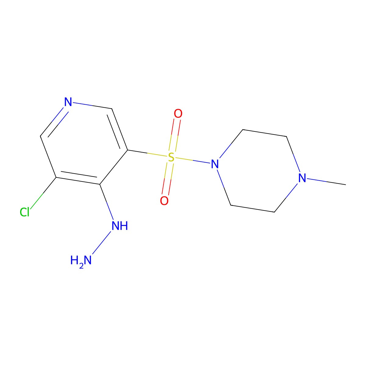 1-((5-Chloro-4-hydrazinylpyridin-3-yl)sulfonyl)-4-methylpiperazine molecular structure, CAS 1352507-42-6