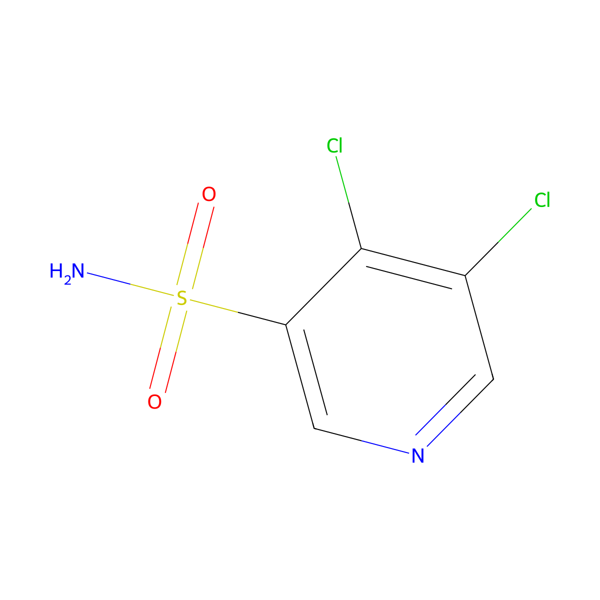 4,5-Dichloropyridine-3-sulfonamide molecular structure, CAS 1352508-08-7