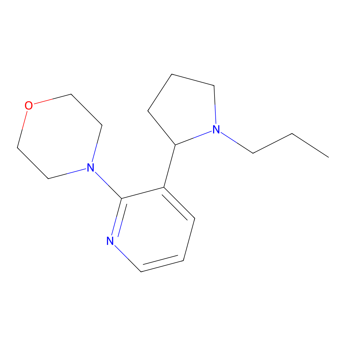 4-(3-(1-Propylpyrrolidin-2-yl)pyridin-2-yl)morpholine molecular structure, CAS 1352509-00-2