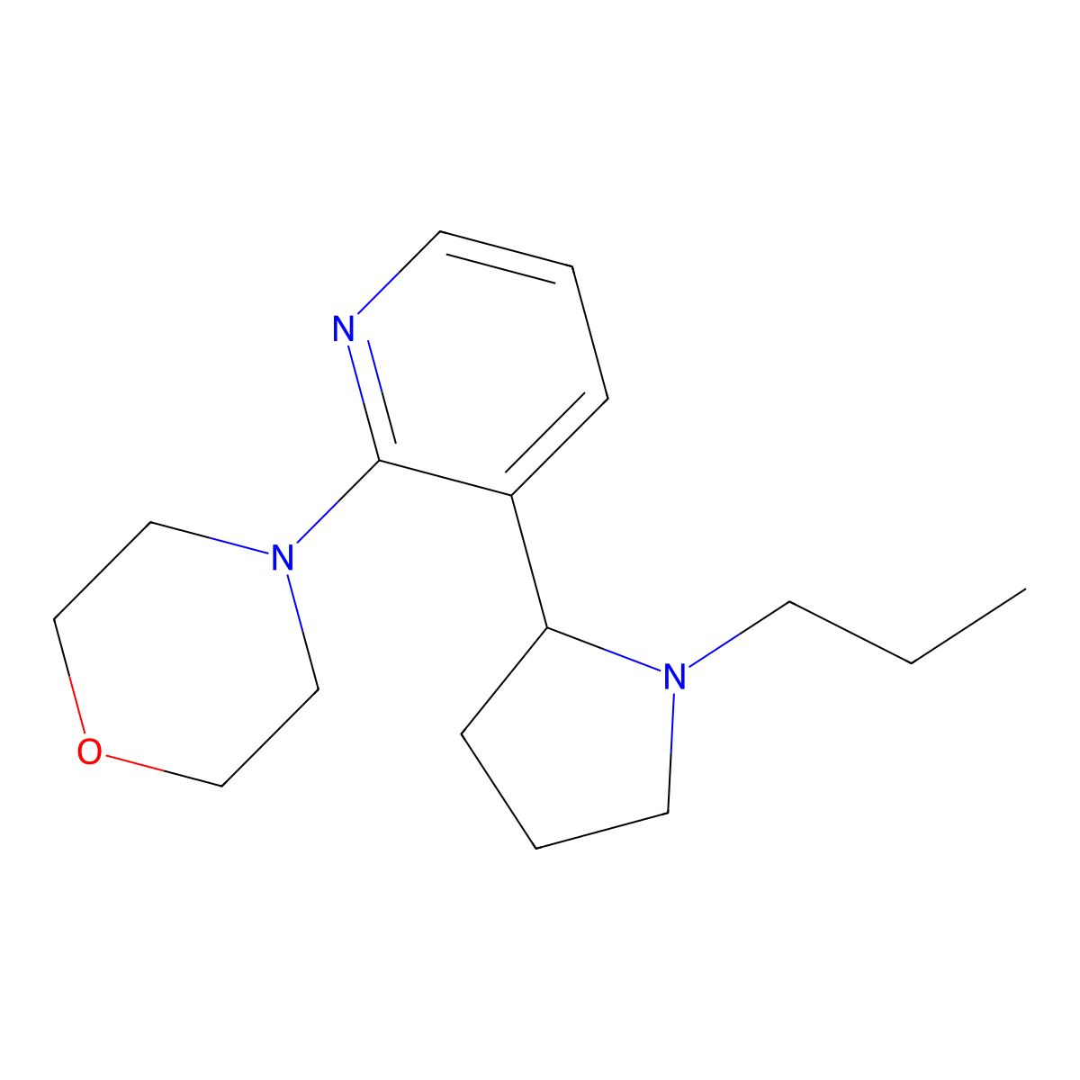 4-(3-(1-Propylpyrrolidin-2-yl)pyridin-2-yl)morpholine molecular structure, CAS 1352509-00-2