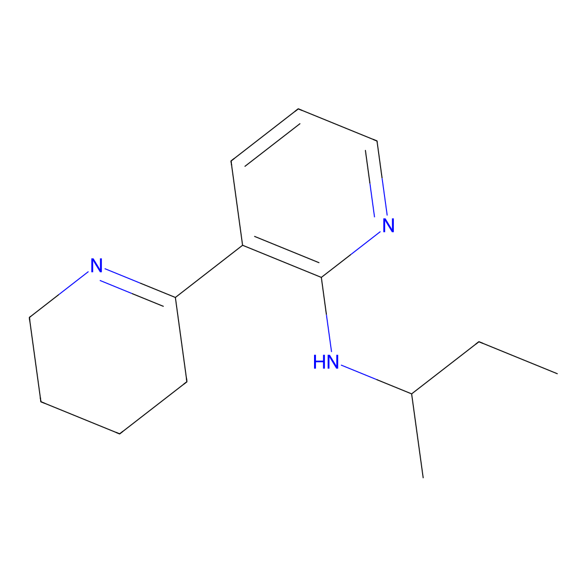 N-(sec-Butyl)-3,4,5,6-tetrahydro-[2,3'-bipyridin]-2'-amine molecular structure, CAS 1352509-58-0