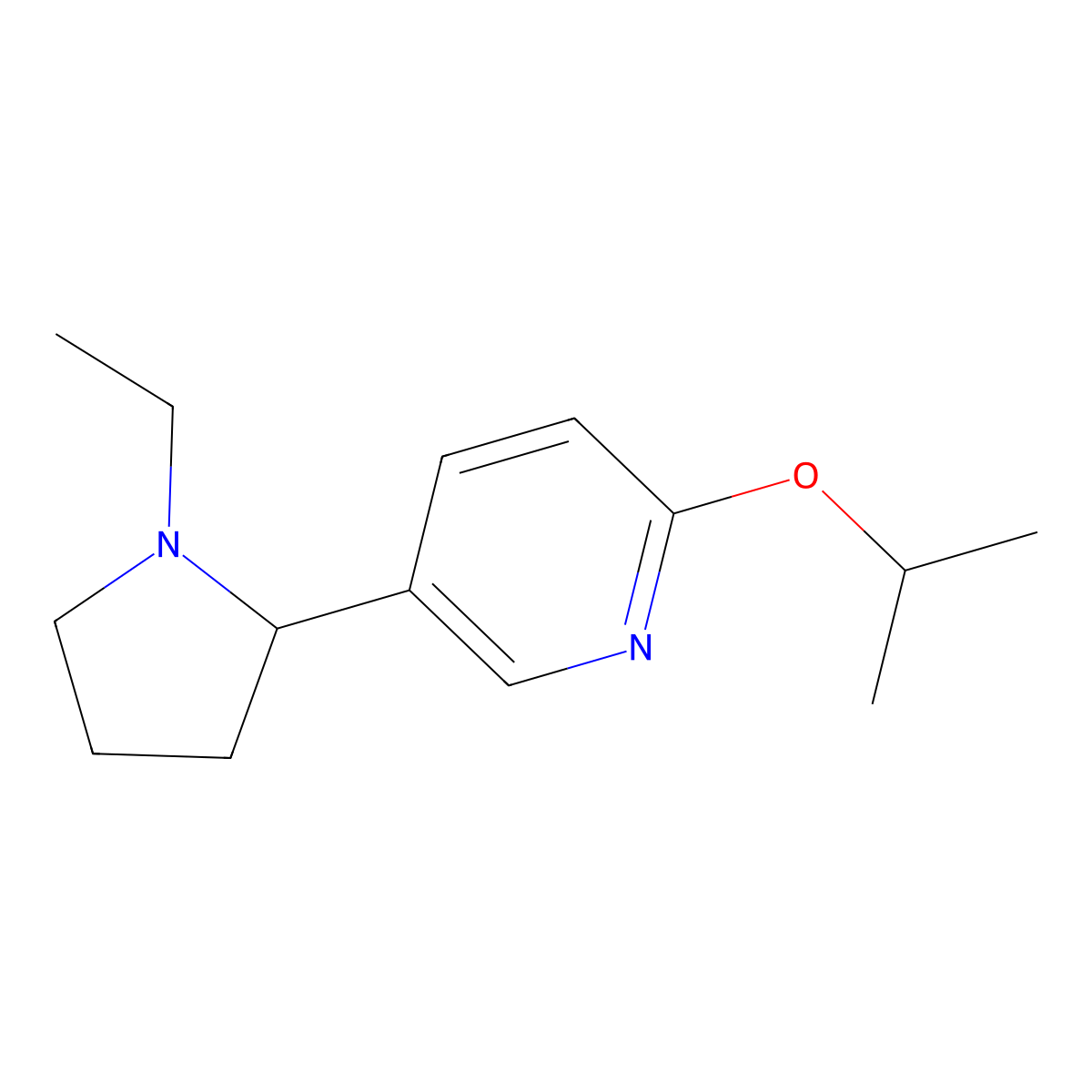 5-(1-Ethylpyrrolidin-2-yl)-2-isopropoxypyridine molecular structure, CAS 1352509-62-6