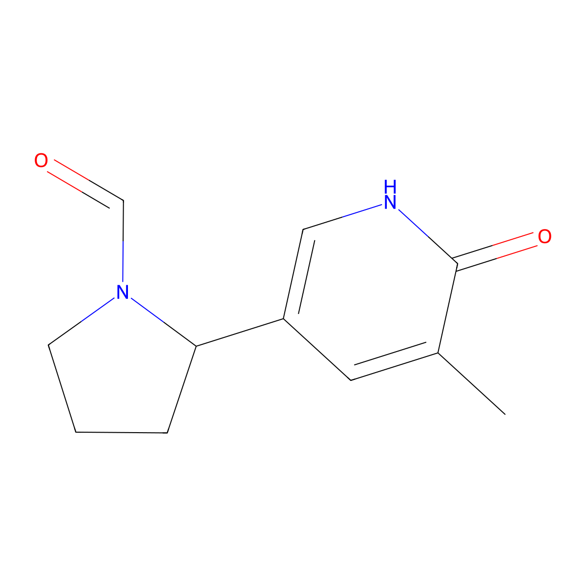 2-(6-Hydroxy-5-methylpyridin-3-yl)pyrrolidine-1-carbaldehyde molecular structure, CAS 1352509-63-7