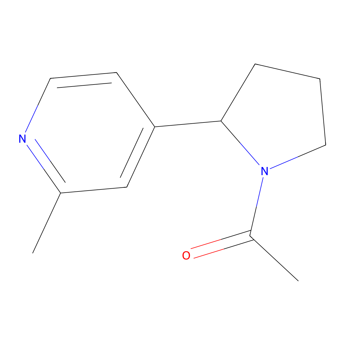 1-(2-(2-Methylpyridin-4-yl)pyrrolidin-1-yl)ethanone molecular structure, CAS 1352510-67-8