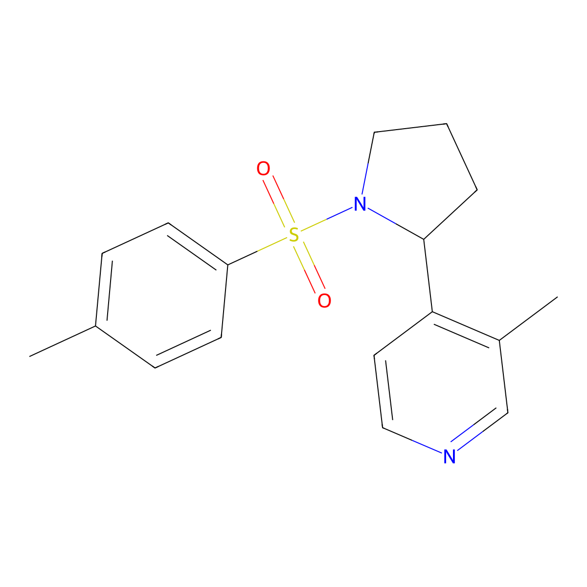 3-Methyl-4-(1-tosylpyrrolidin-2-yl)pyridine molecular structure, CAS 1352511-03-5