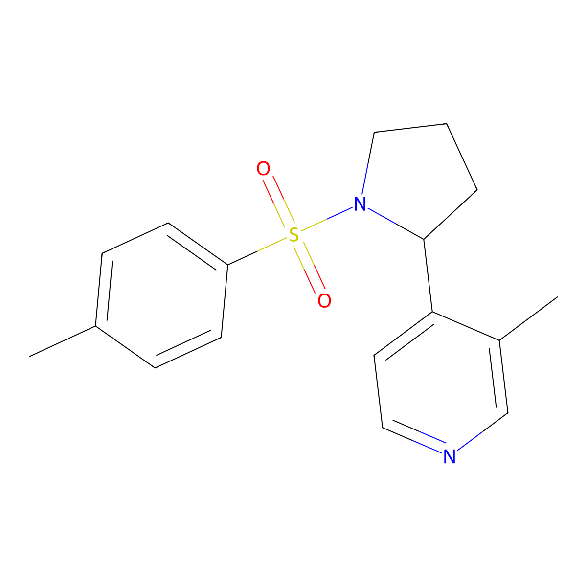 3-Methyl-4-(1-tosylpyrrolidin-2-yl)pyridine molecular structure, CAS 1352511-03-5
