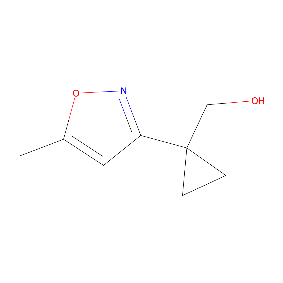 (1-(5-Methylisoxazol-3-yl)cyclopropyl)methanol molecular structure, CAS 1352511-31-9