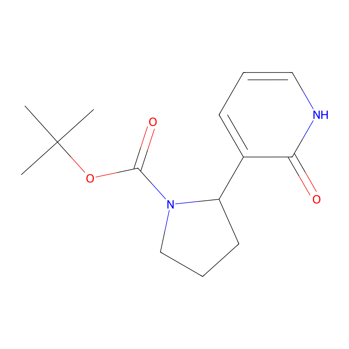 tert-Butyl 2-(2-oxo-1,2-dihydropyridin-3-yl)pyrrolidine-1-carboxylate molecular structure, CAS 1352511-53-5
