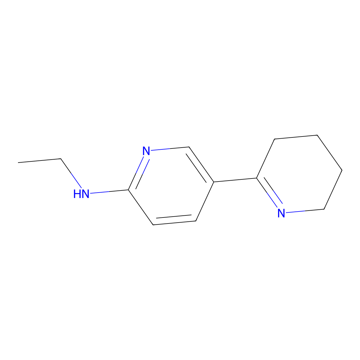 N-Ethyl-3,4,5,6-tetrahydro-[2,3'-bipyridin]-6'-amine molecular structure, CAS 1352512-11-8