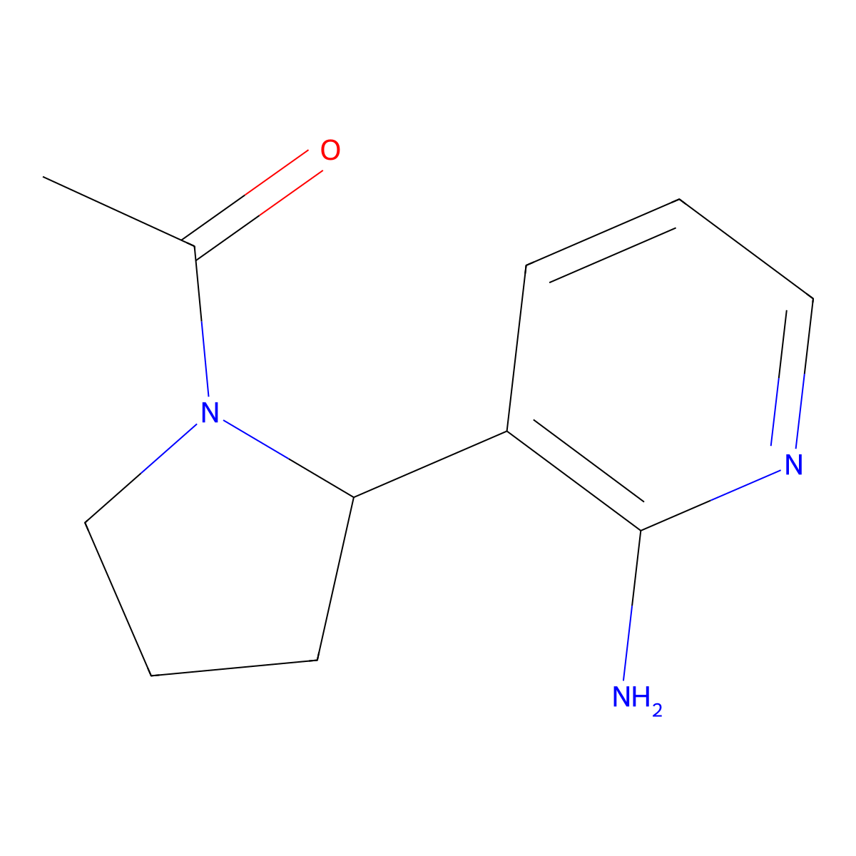 1-(2-(2-Aminopyridin-3-yl)pyrrolidin-1-yl)ethanone molecular structure, CAS 1352512-20-9