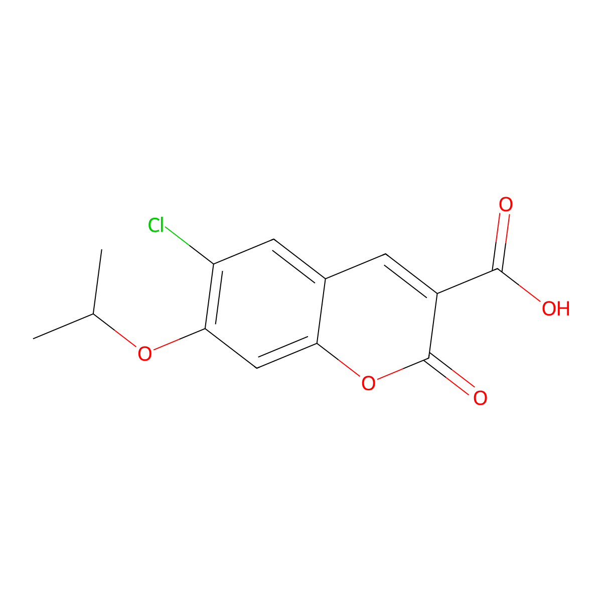6-Chloro-7-isopropoxy-2-oxo-2H-chromene-3-carboxylic acid molecular structure, CAS 1352512-64-1