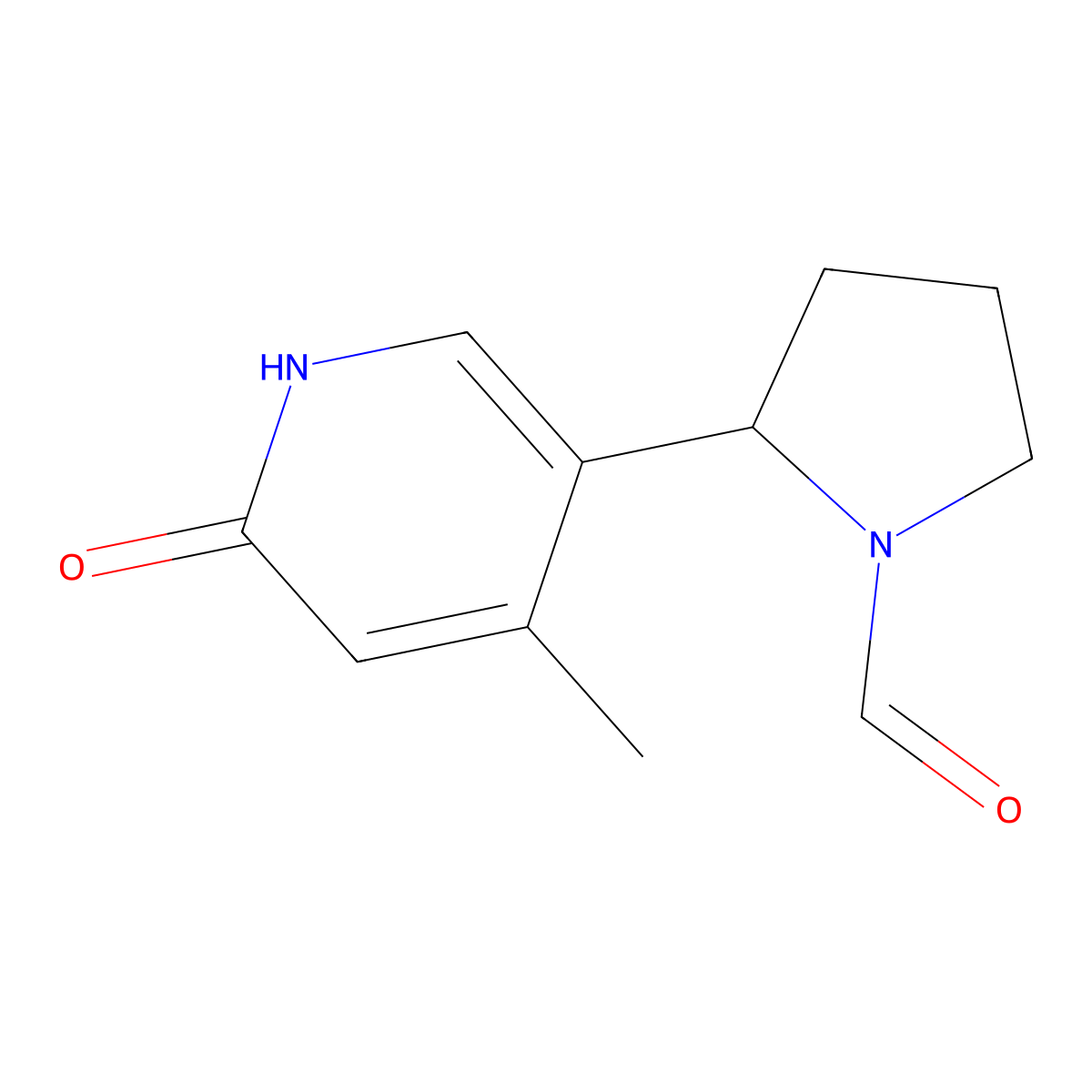 2-(6-Hydroxy-4-methylpyridin-3-yl)pyrrolidine-1-carbaldehyde molecular structure, CAS 1352513-66-6