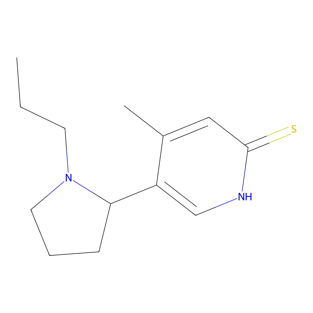 4-Methyl-5-(1-propylpyrrolidin-2-yl)pyridine-2-thiol molecular structure, CAS 1352515-03-7