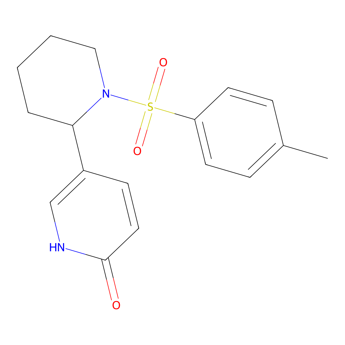 5-(1-Tosylpiperidin-2-yl)pyridin-2(1H)-one molecular structure, CAS 1352515-20-8