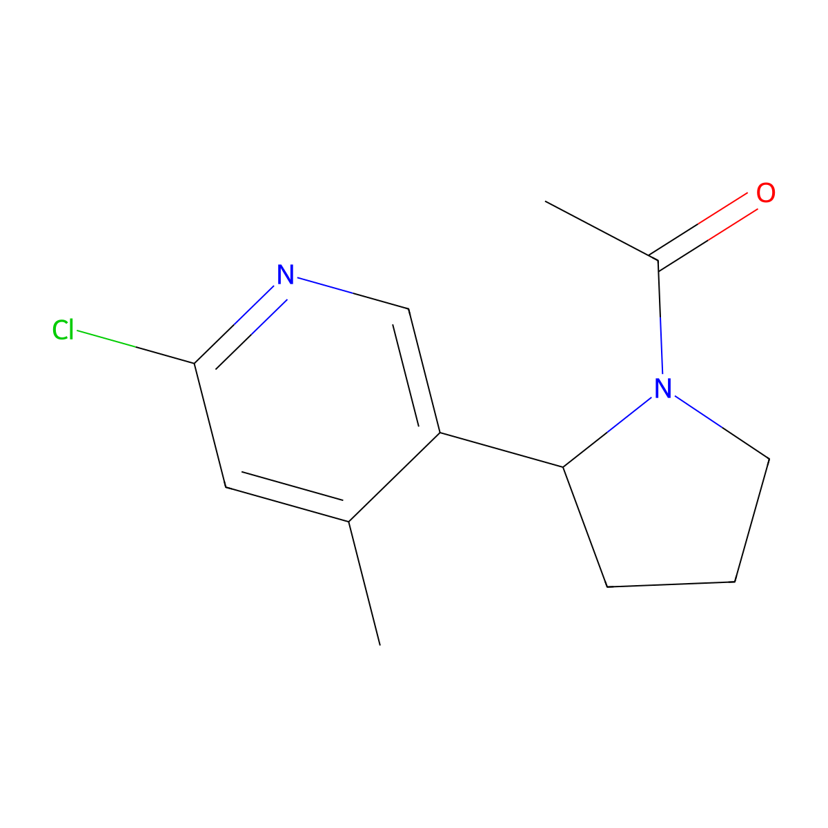 1-(2-(6-Chloro-4-methylpyridin-3-yl)pyrrolidin-1-yl)ethanone molecular structure, CAS 1352515-25-3